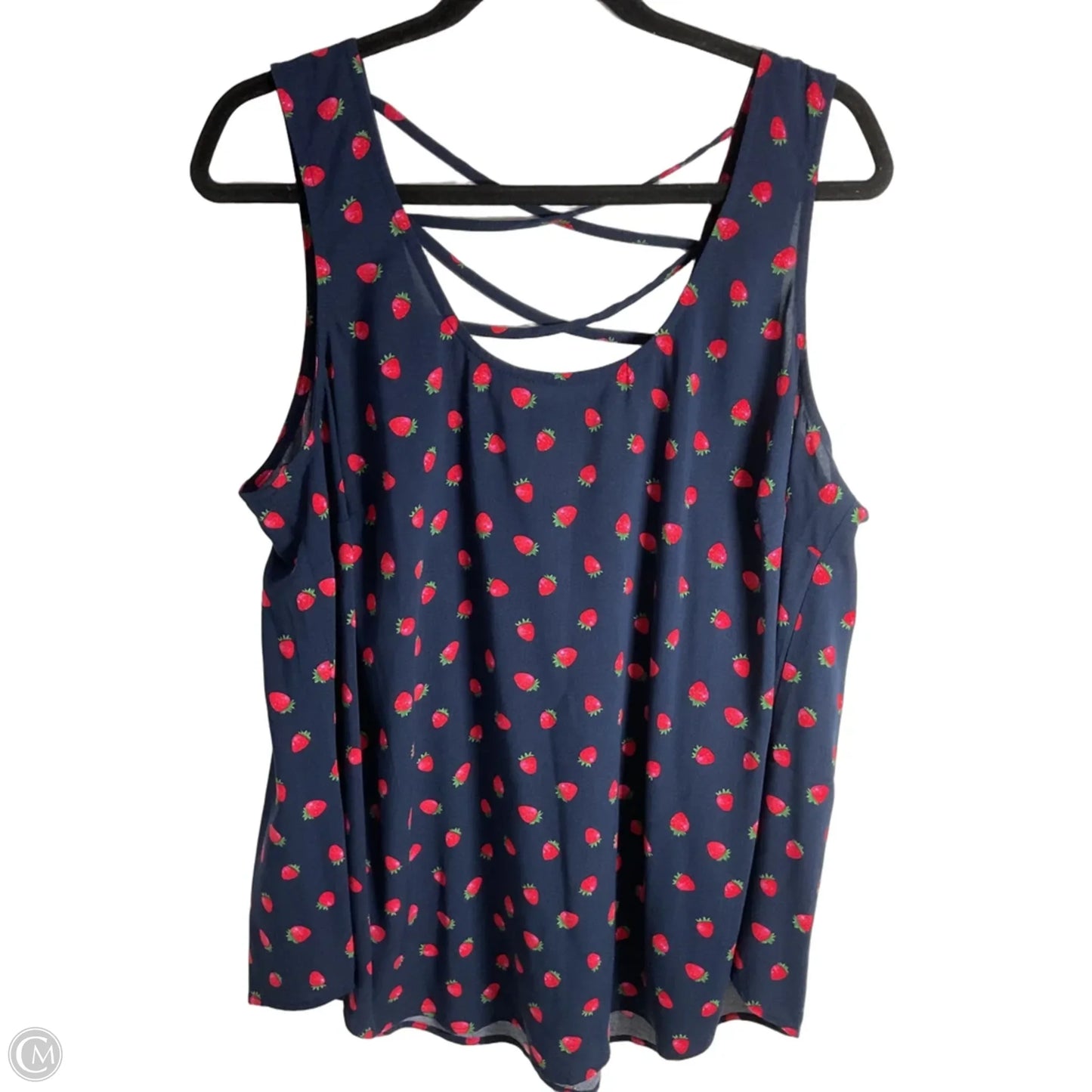 Top Sleeveless By Torrid In Blue & Red, Size: 2x