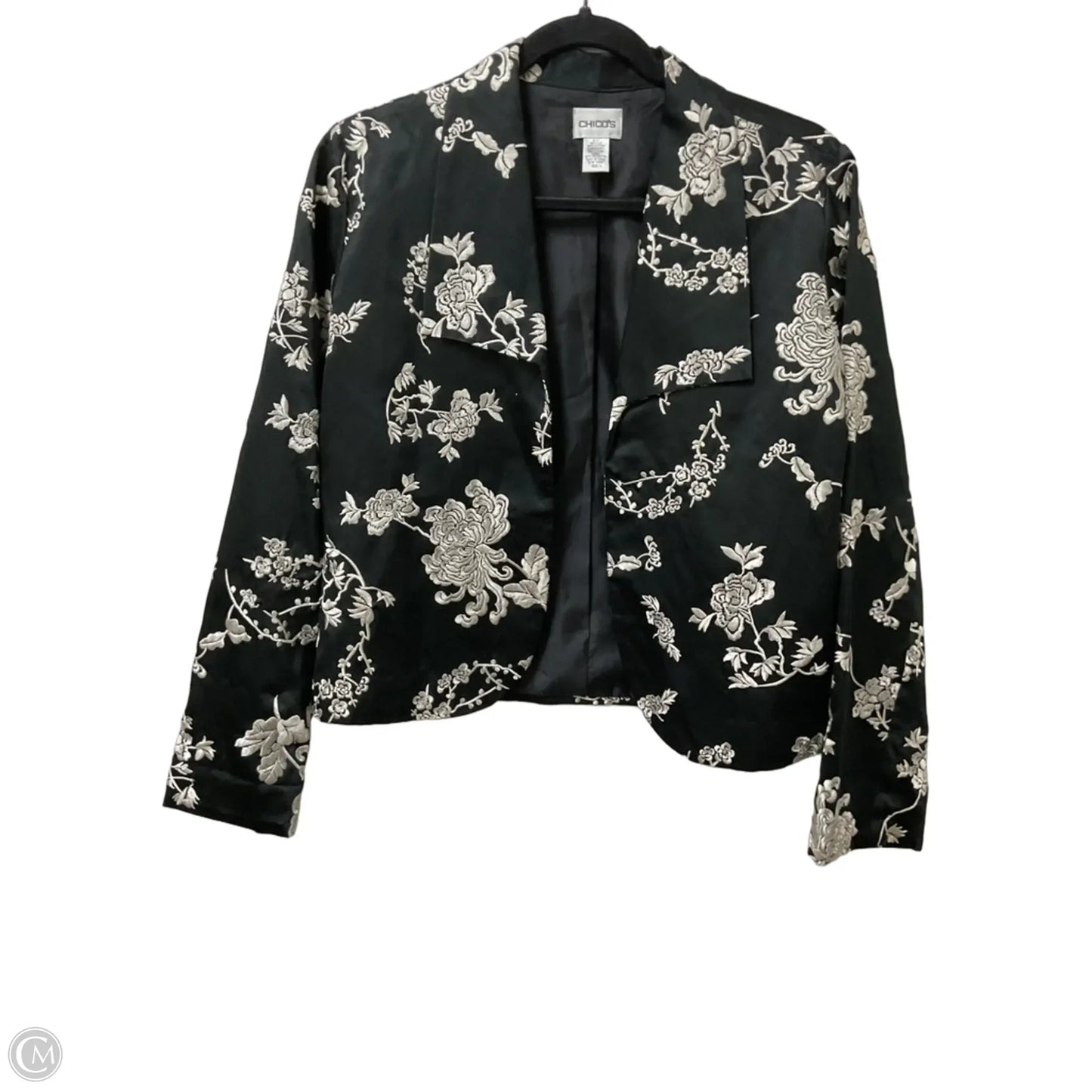 Jacket Other By Chicos In Black & Cream, Size: S