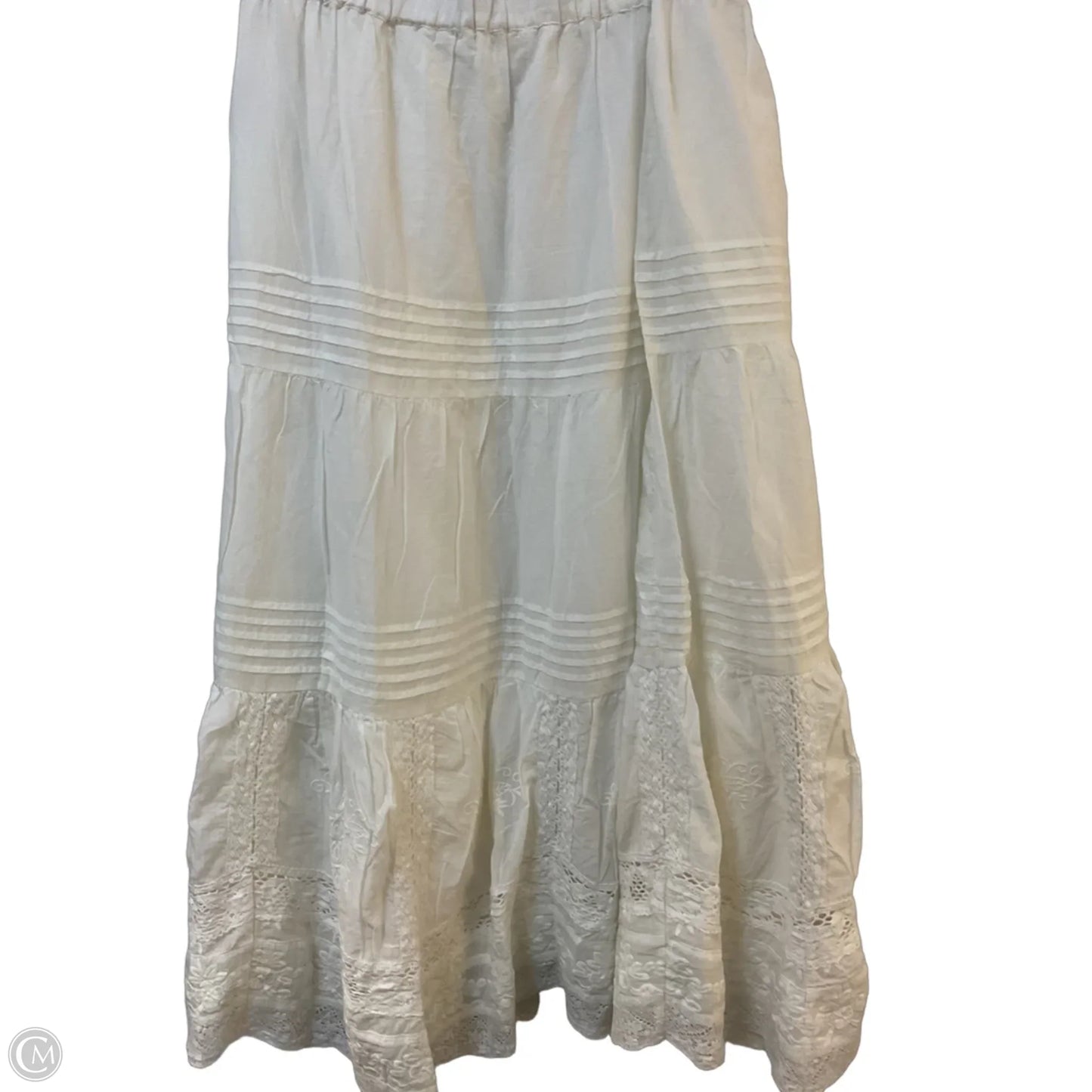 Skirt Maxi By Lucky Brand In White, Size: Xl