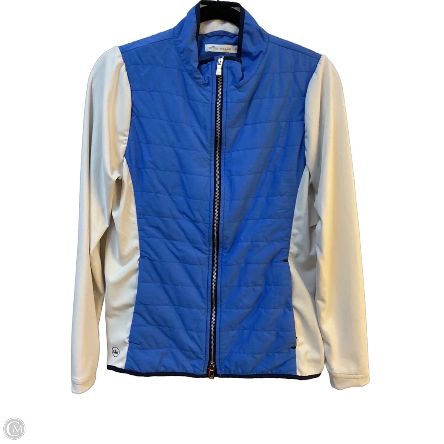 Athletic Jacket By Peter Millar In Blue & White, Size: M