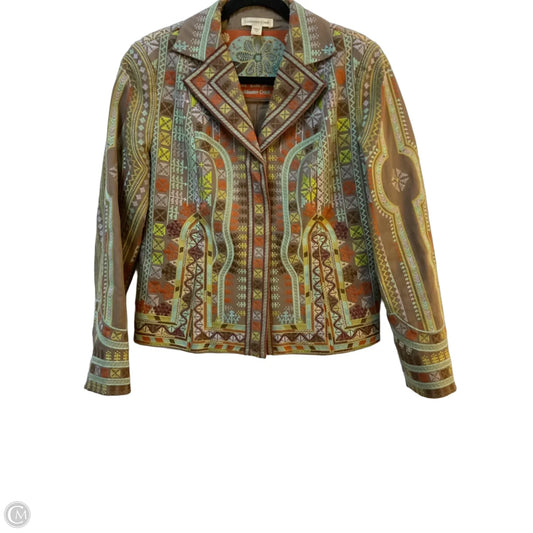 Jacket Other By Coldwater Creek In Brown & Gold, Size: M