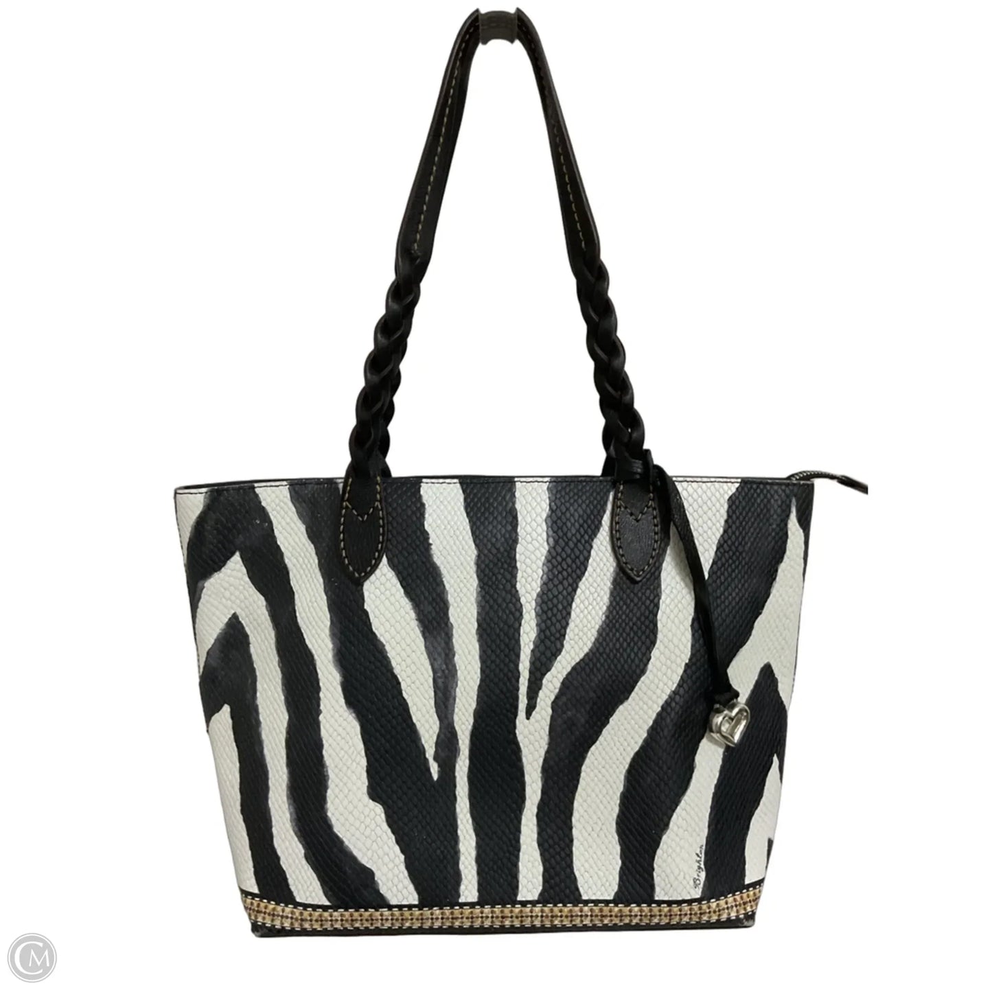Handbag Leather By Brighton, Size: Large