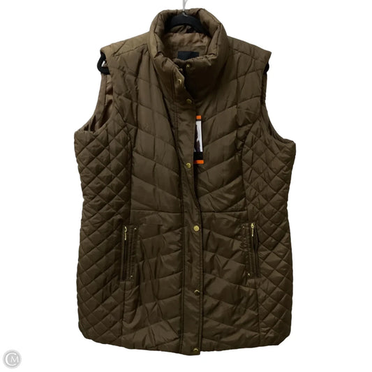 Vest Puffer & Quilted By Weatherproof In Brown, Size: Xxl