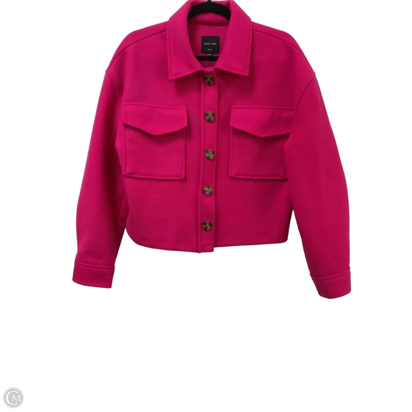 Jacket Fleece By Love Tree In Pink, Size: S