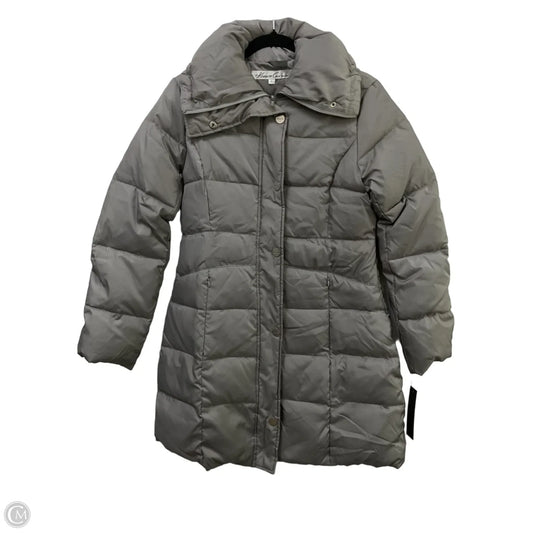 Coat Puffer & Quilted By Kenneth Cole In Silver, Size: S