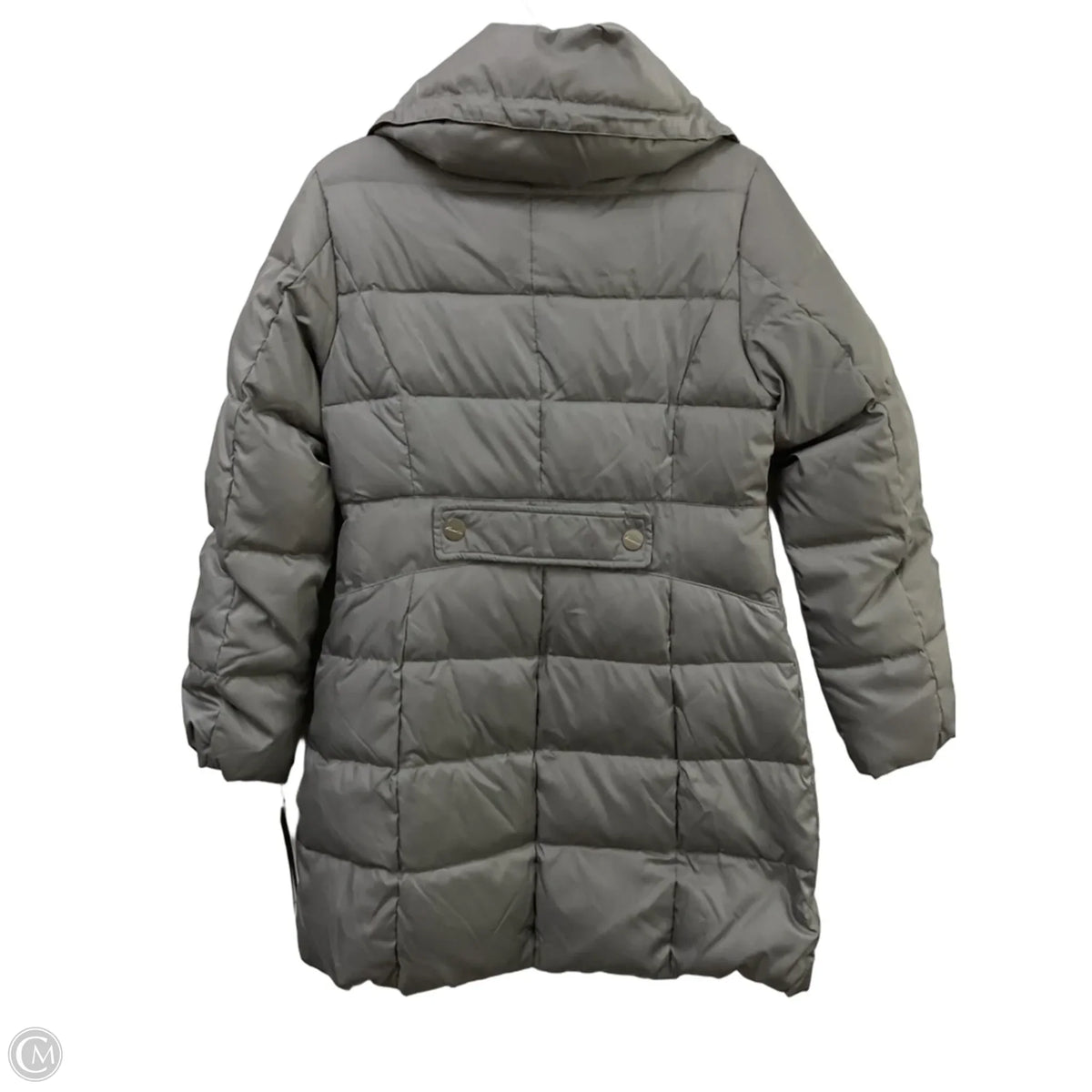 Coat Puffer & Quilted By Kenneth Cole In Silver, Size: S