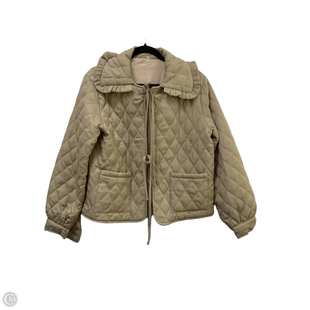 Jacket Puffer & Quilted By Clothes Mentor In Beige, Size: S