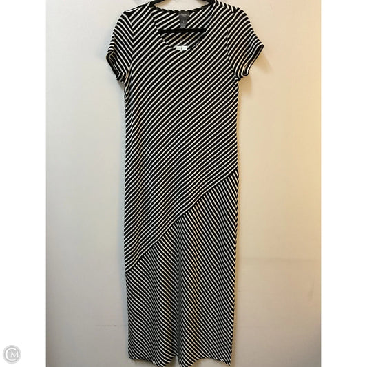 Dress Casual Maxi By Chicos In Black & White, Size: M