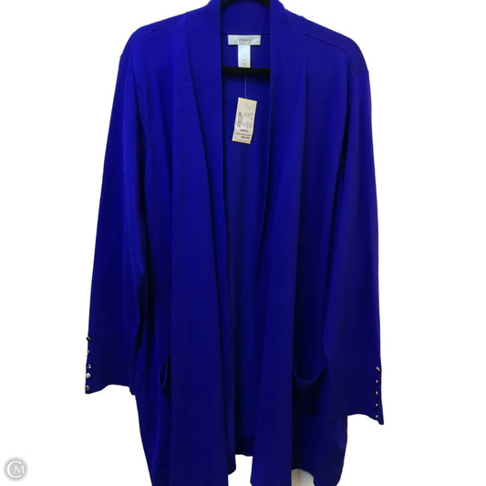Sweater Cardigan By Cj Banks In Blue, Size: 3x