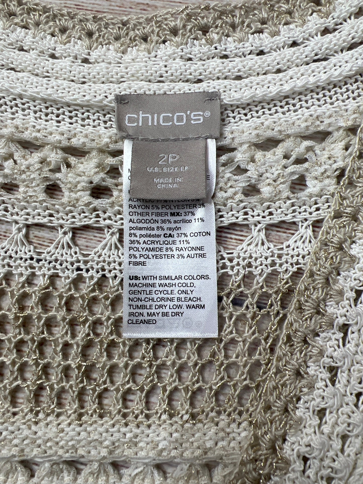 Sweater Short Sleeve By Chicos  Size: L