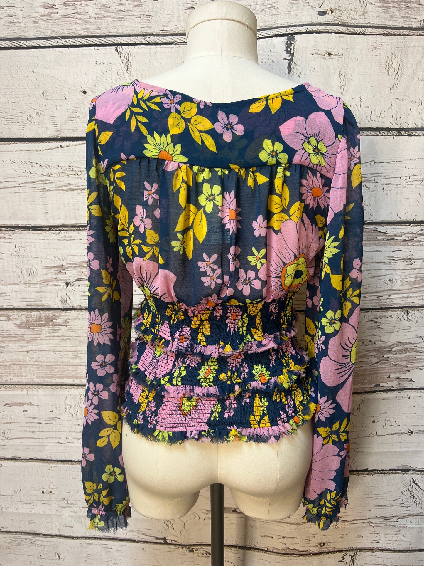 Floral Top Long Sleeve Free People, Size M