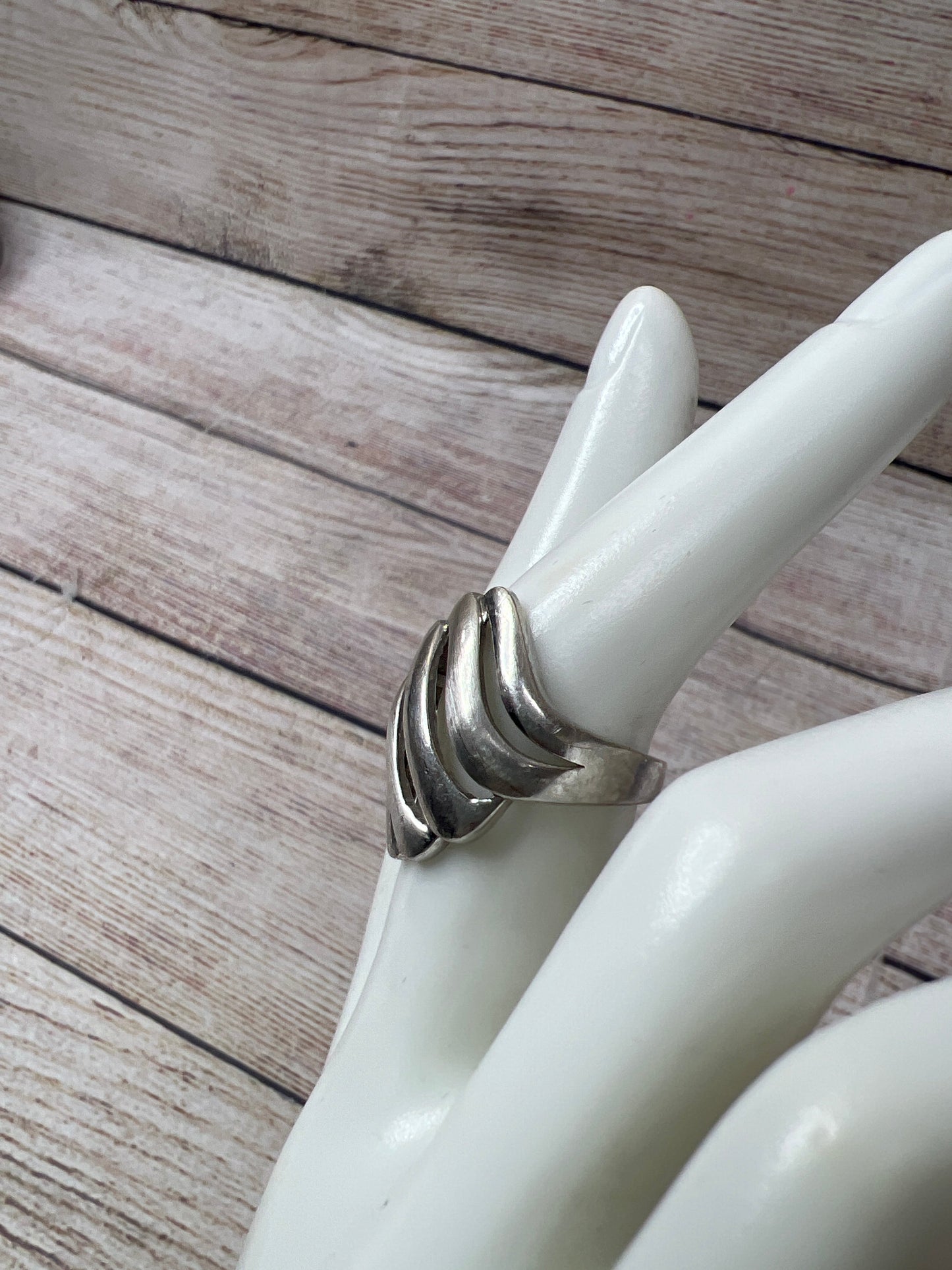 Ring Sterling Silver Cmb, Size 7