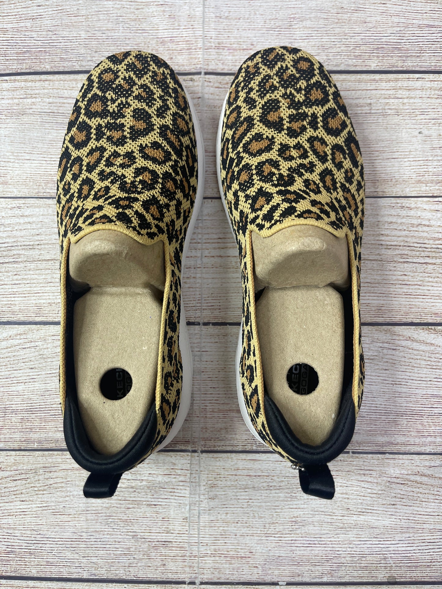 Leopard Print Shoes Flats Skechers, Size 7