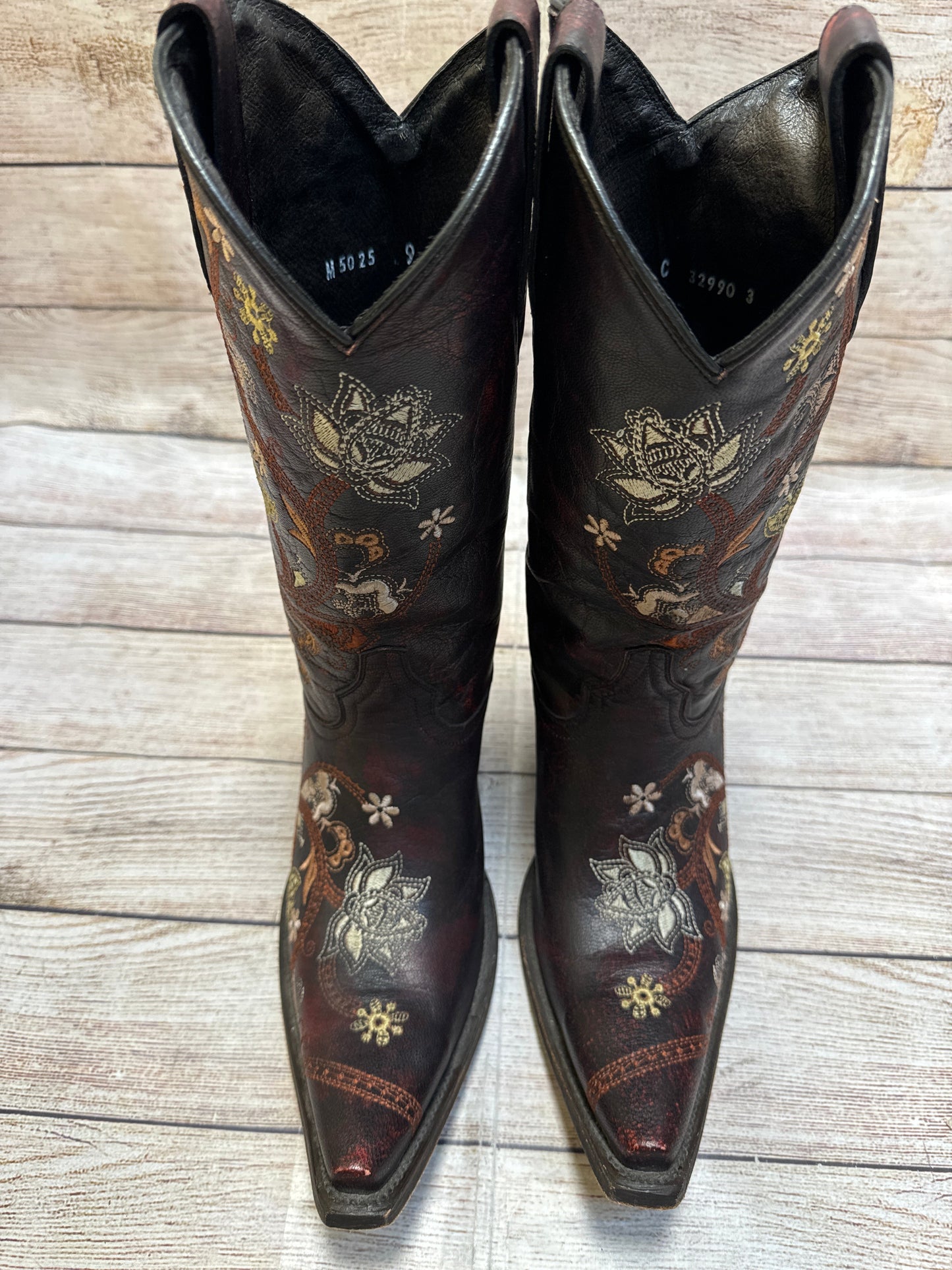 Boots Western By Lucchese In Floral Print, Size: 9