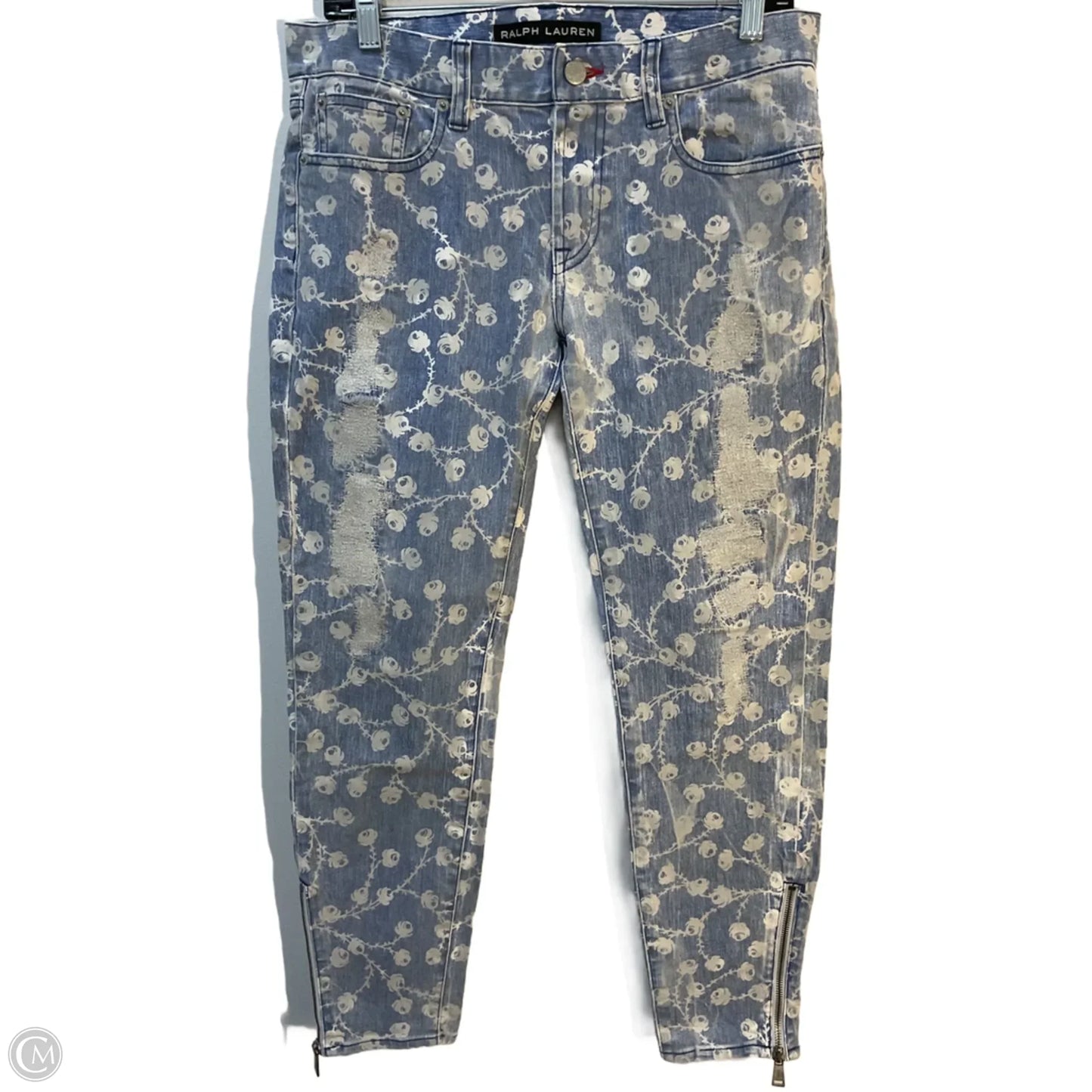 Jeans Skinny By Ralph Lauren Black Label In Blue & White, Size: 6