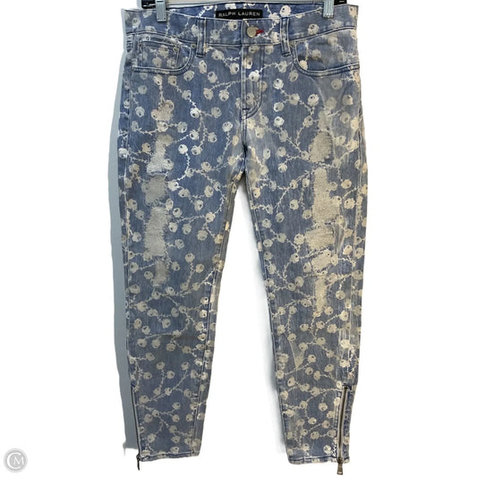 Jeans Skinny By Ralph Lauren Black Label In Blue & White, Size: 6