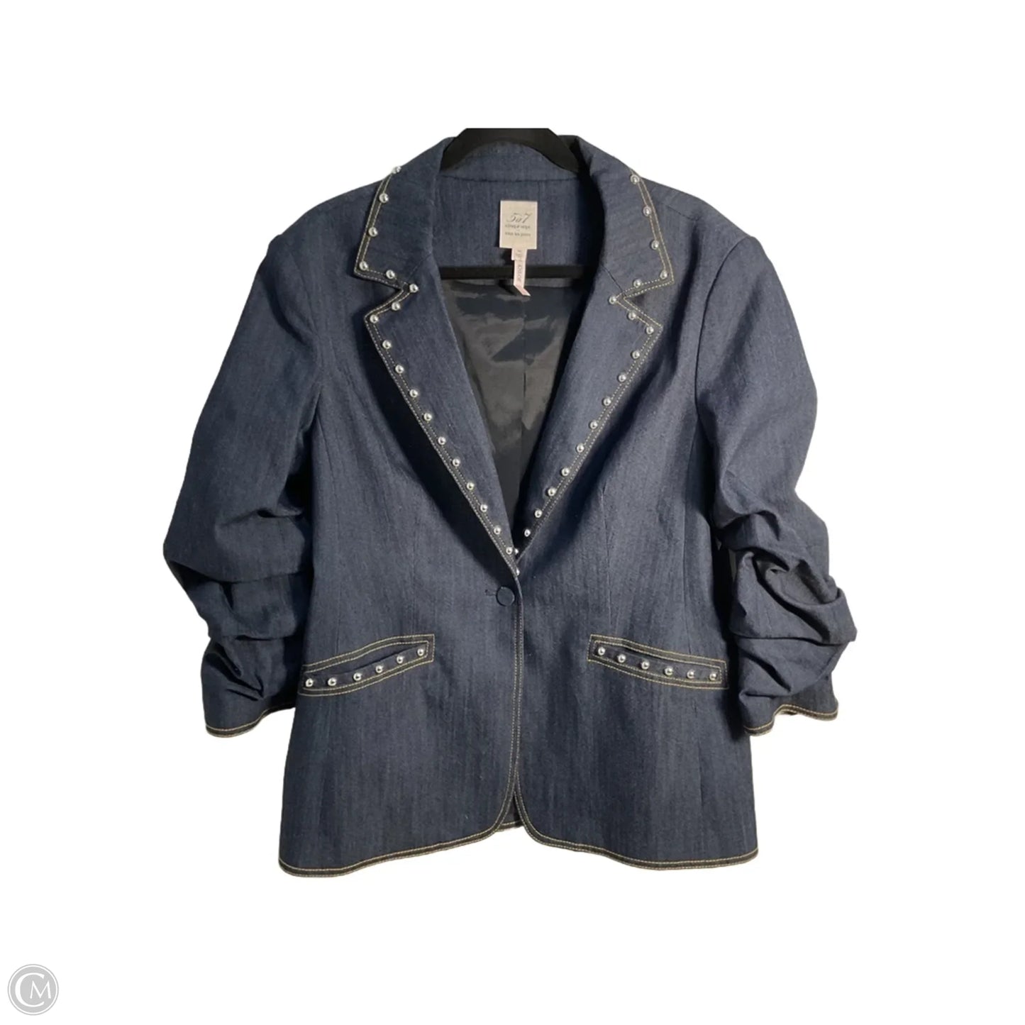 Blazer By Cma In Blue Denim, Size: 14
