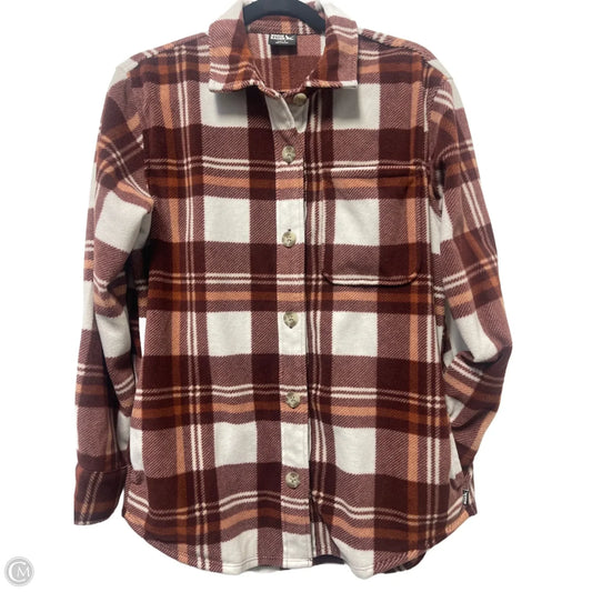 Jacket Shirt By Eddie Bauer In Plaid Pattern, Size: S