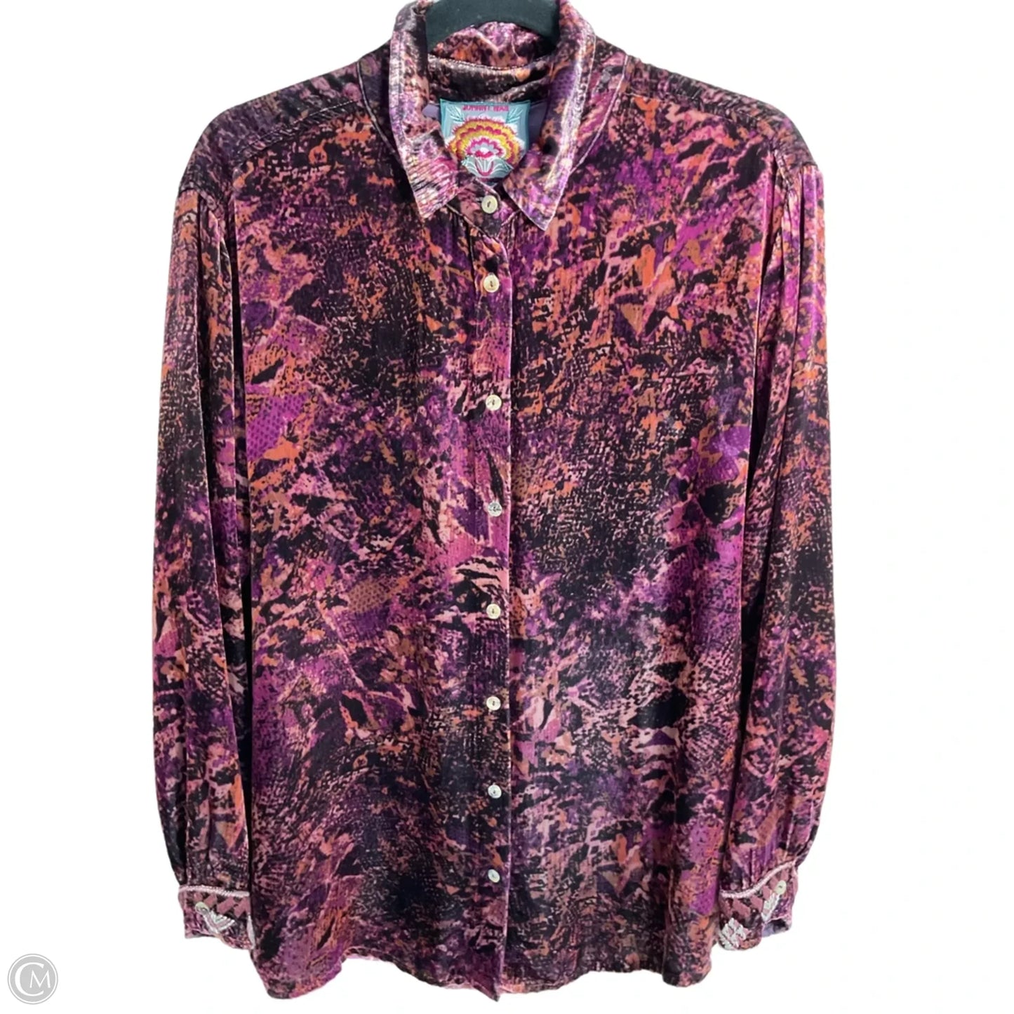 Top Long Sleeve By Johnny Was In Maroon, Size: L