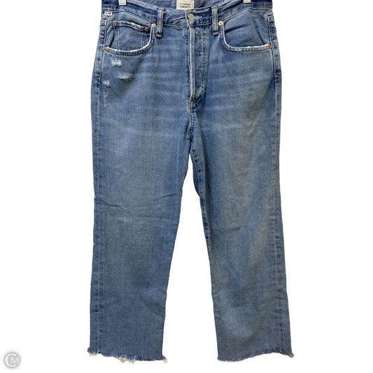 Jeans Cropped By Citizens Of Humanity In Blue Denim, Size: 4