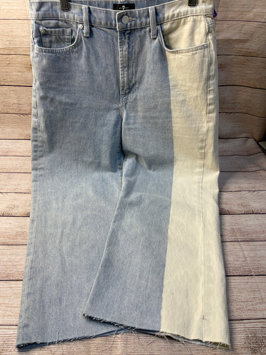 Blue Denim Jeans Wide Leg 7 For All Mankind, Size 6