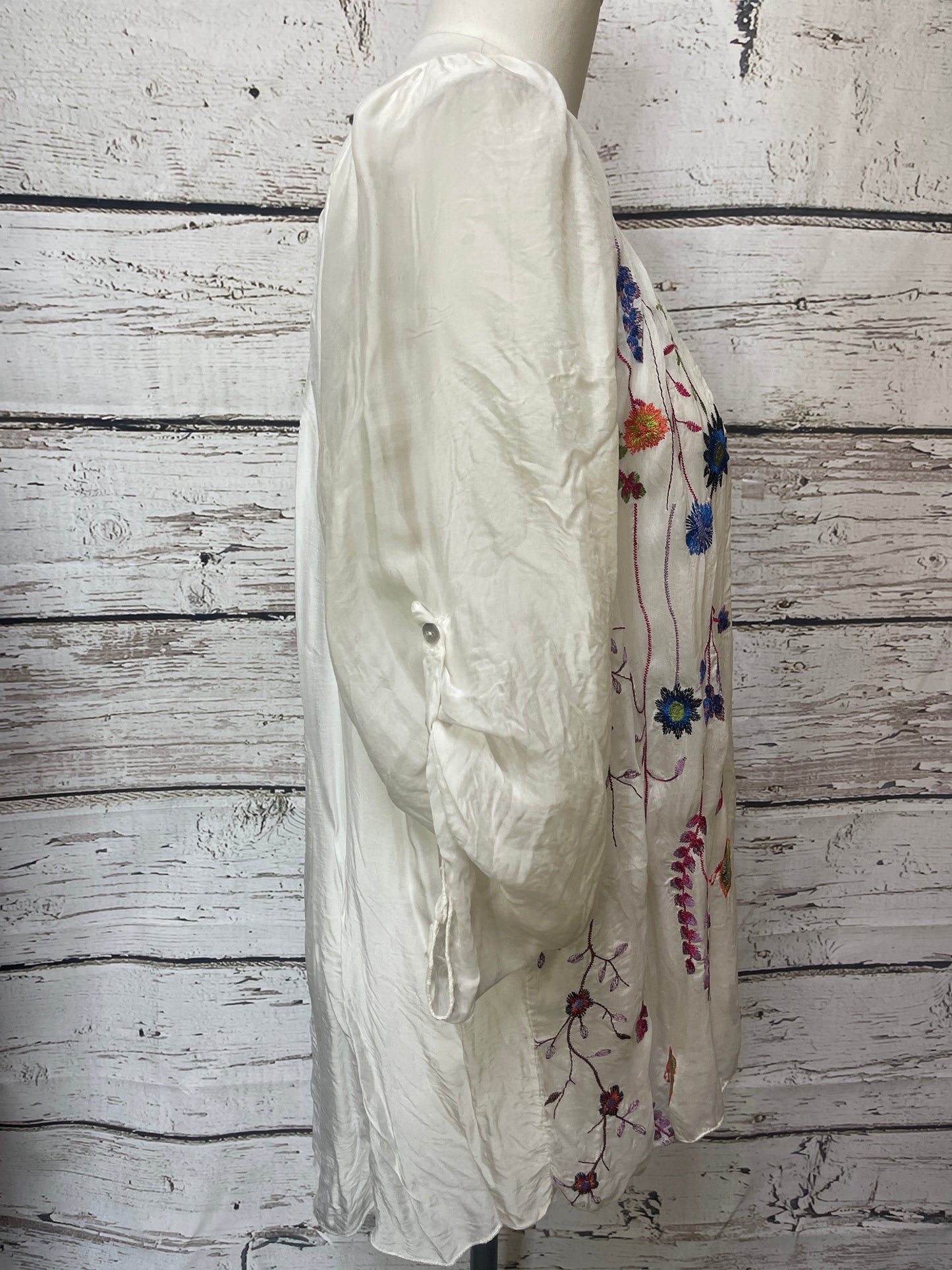 Blouse Long Sleeve By Cmc In White, Size: S