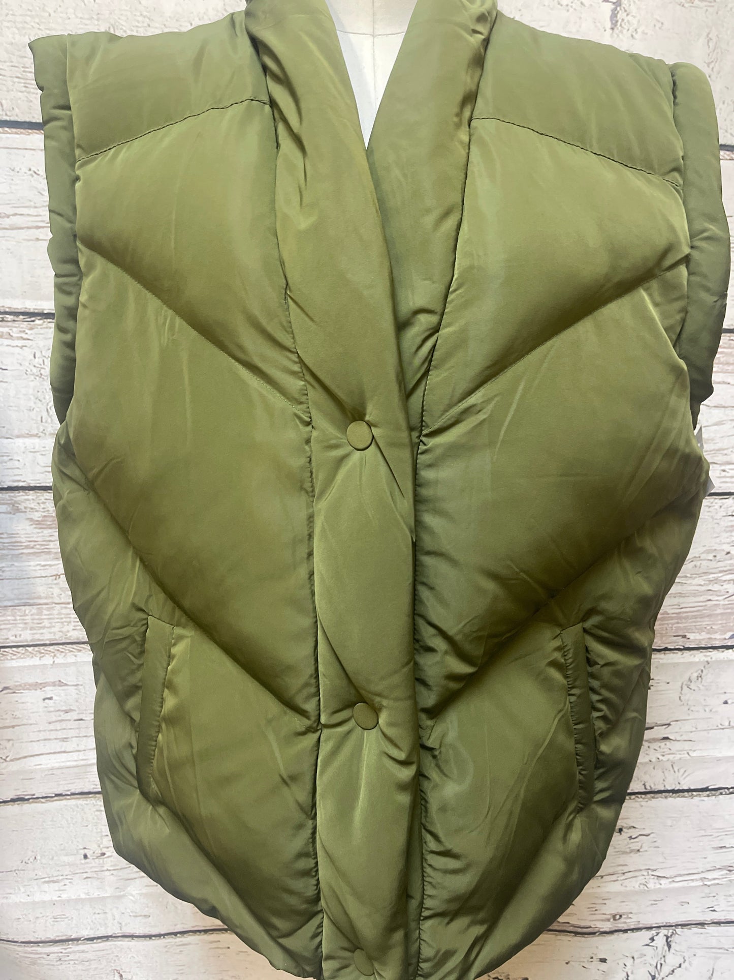 Vest Puffer & Quilted By Blanknyc In Green, Size: L