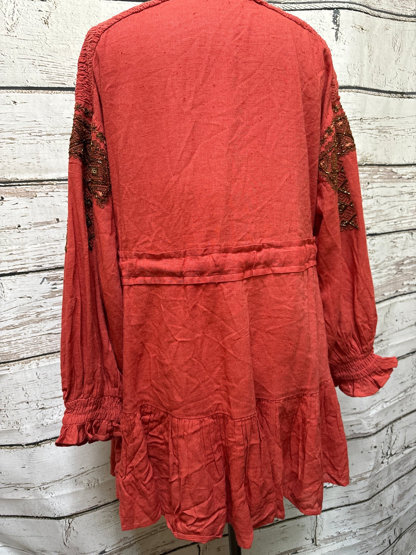 Tunic Long Sleeve By Free People In Orange, Size: S