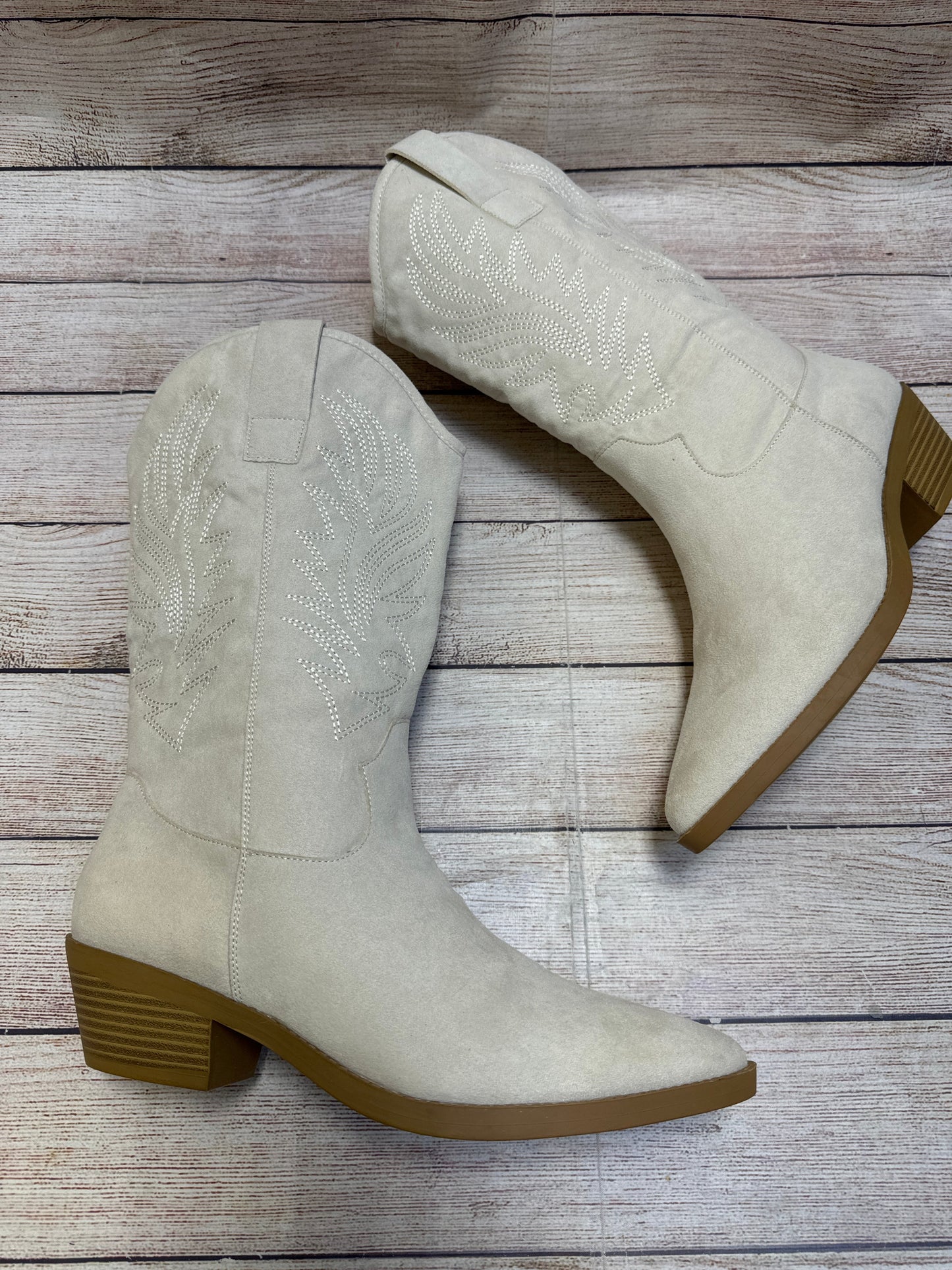 Boots Western By Wonderly In Beige, Size: 10