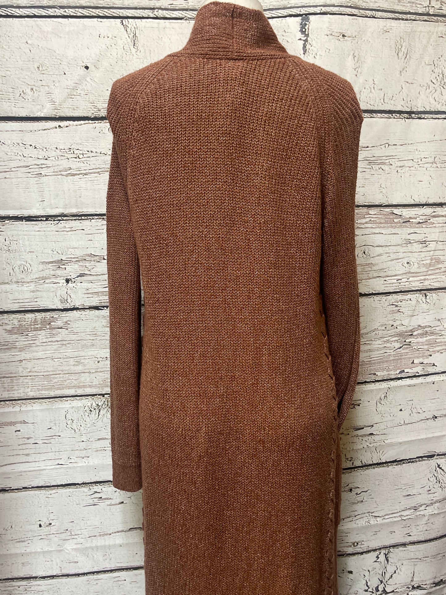 Sweater Cardigan By Sun & Shadow In Bronze, Size: M