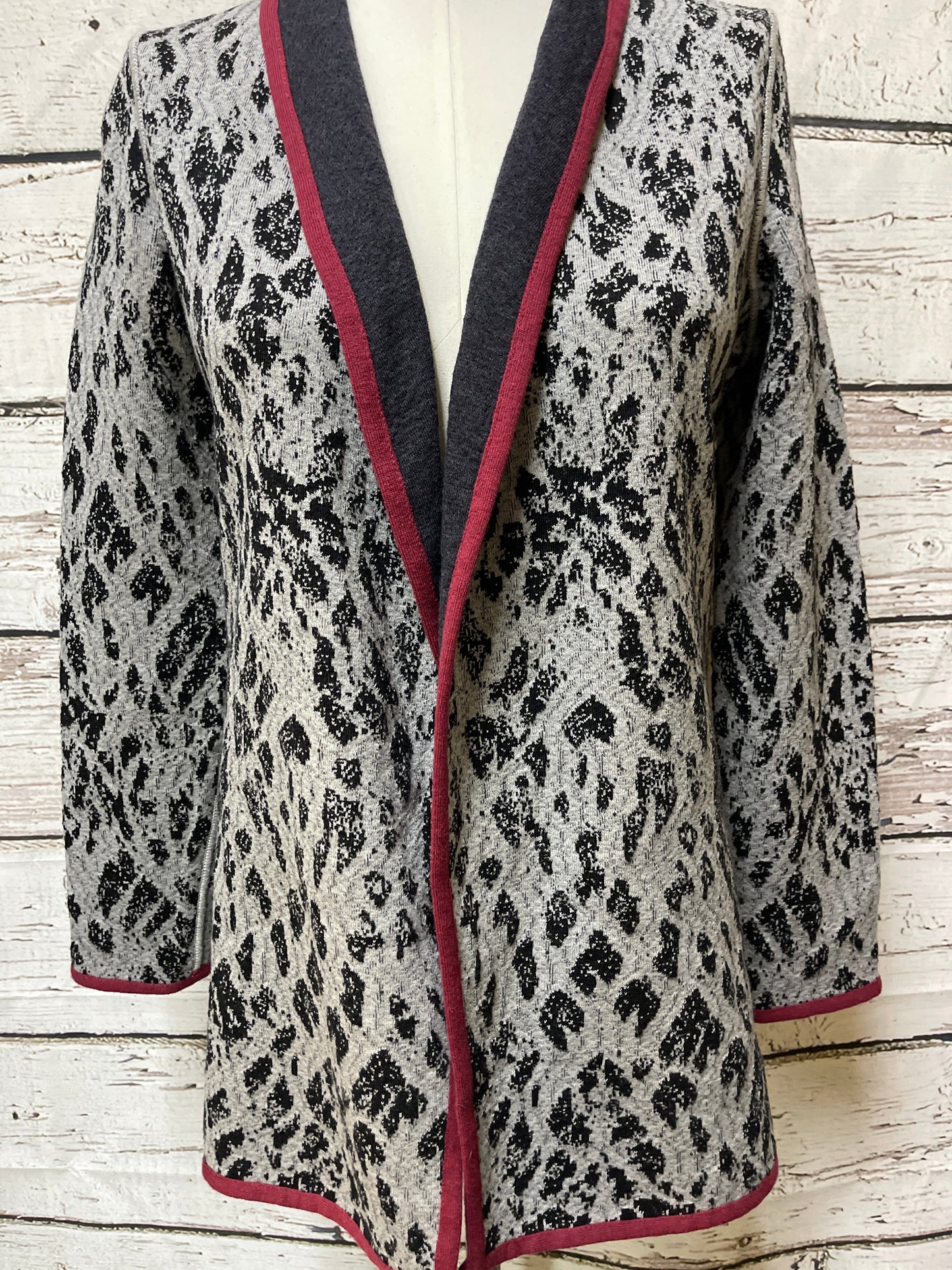 Blazer By Nic + Zoe In Animal Print, Size: Sp