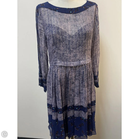 Dress Casual Midi By Rebecca Taylor In Navy, Size: M