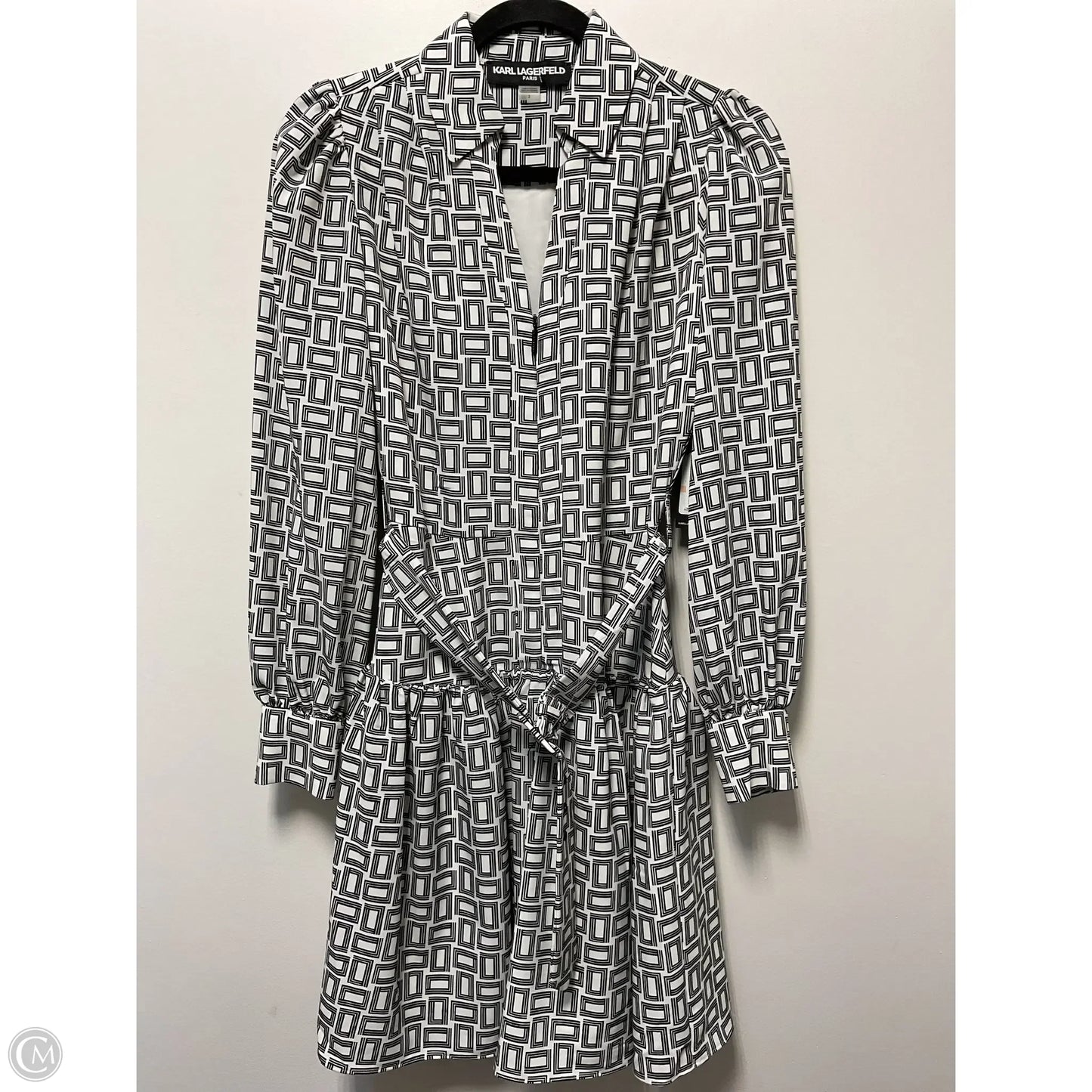 Dress Designer By Karl Lagerfeld In Geometric Pattern, Size: Xs