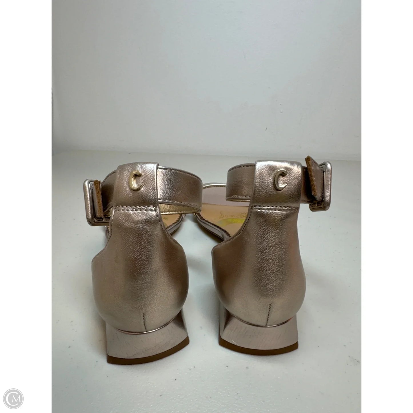 Sandals Heels Block By Sam Edelman In Silver, Size: 6.5