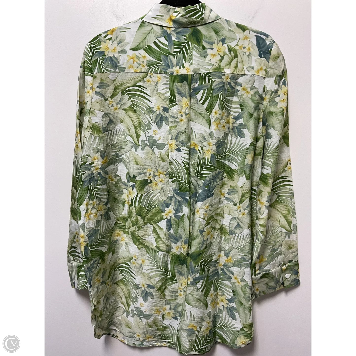 Top Short Sleeve By Tommy Bahama In Tropical Print, Size: S