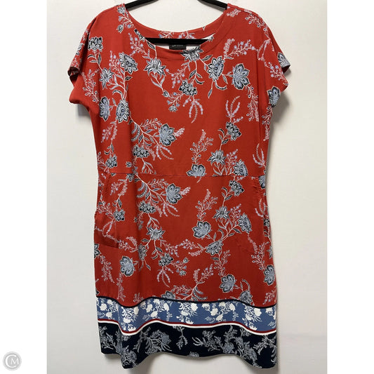 Dress Casual Midi By J. Jill In Blue & Orange, Size: Lp