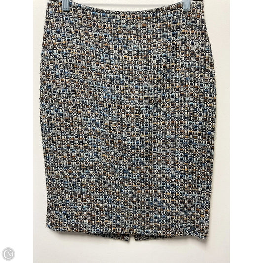 Skirt Midi By Talbots In Blue & Tan, Size: 2