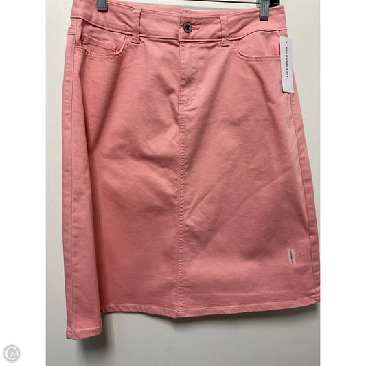 Skirt Midi By Liz Claiborne In Pink Denim, Size: S