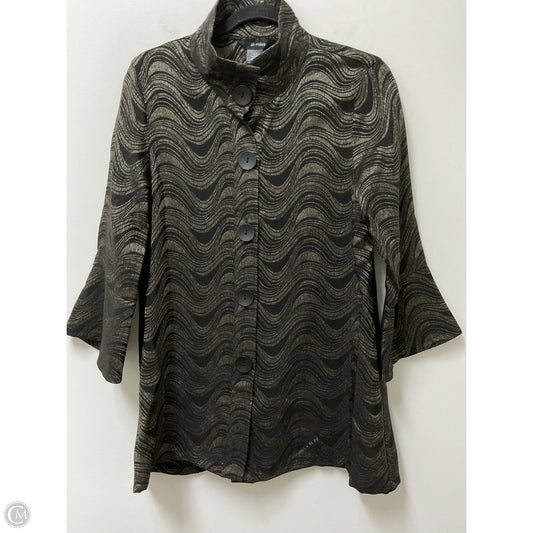 Blazer By Ali Miles In Black & Gold, Size: S