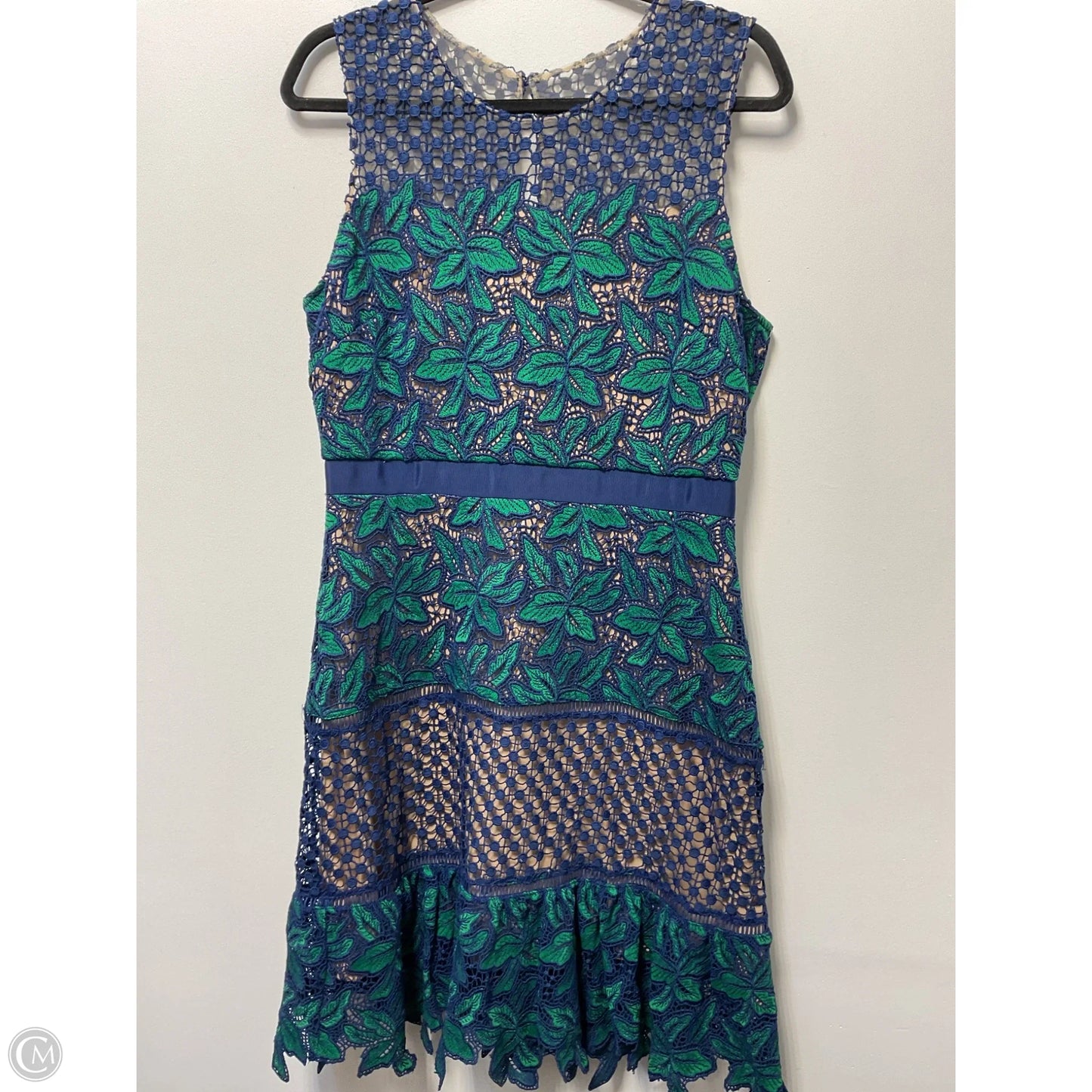 Dress Party Midi By Cmb In Blue & Green, Size: Xl