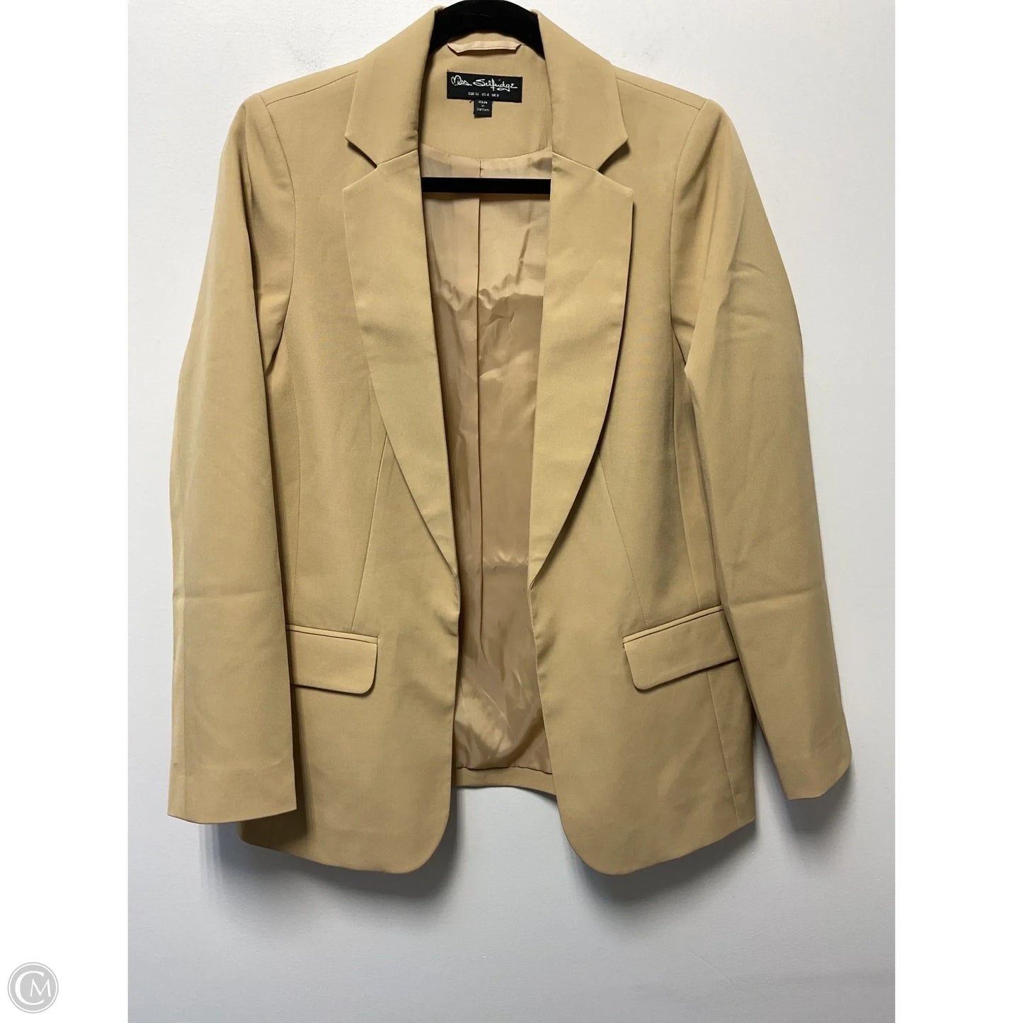 Blazer By Clothes Mentor In Tan, Size: S