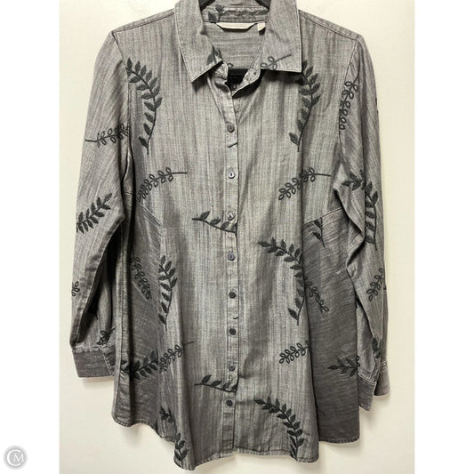 Tunic Long Sleeve By Soft Surroundings In Grey, Size: S