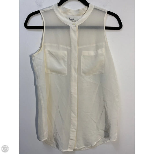 Blouse Sleeveless By Madewell In Ivory, Size: M