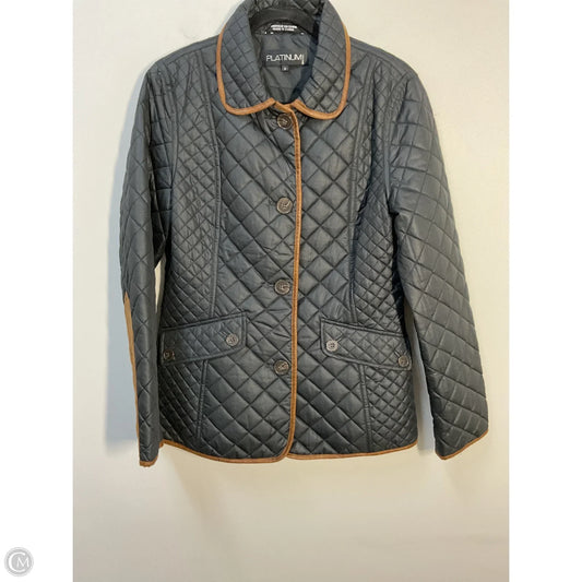 Jacket Puffer & Quilted By Platinum In Black & Brown, Size: S