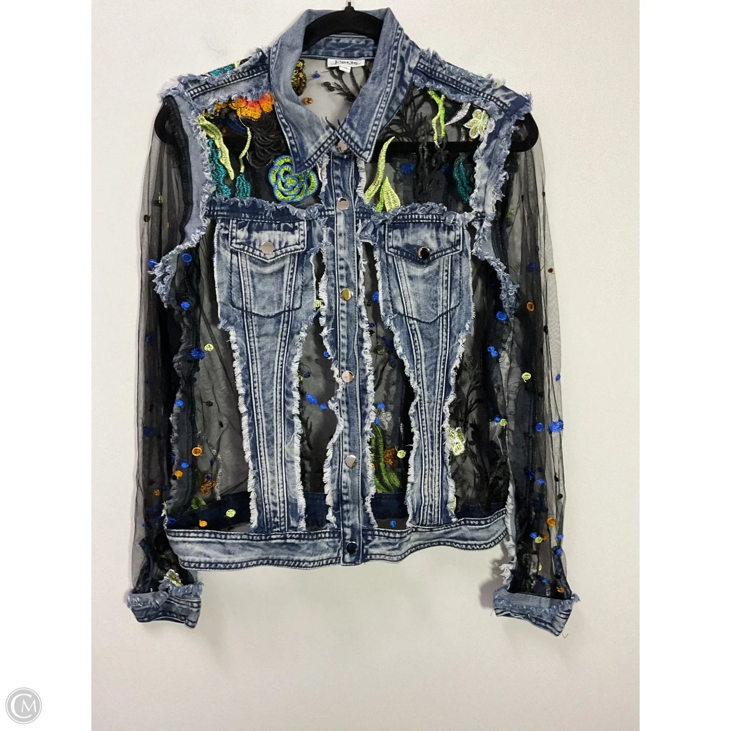Jacket Denim By Clothes Mentor In Blue Denim, Size: Xl