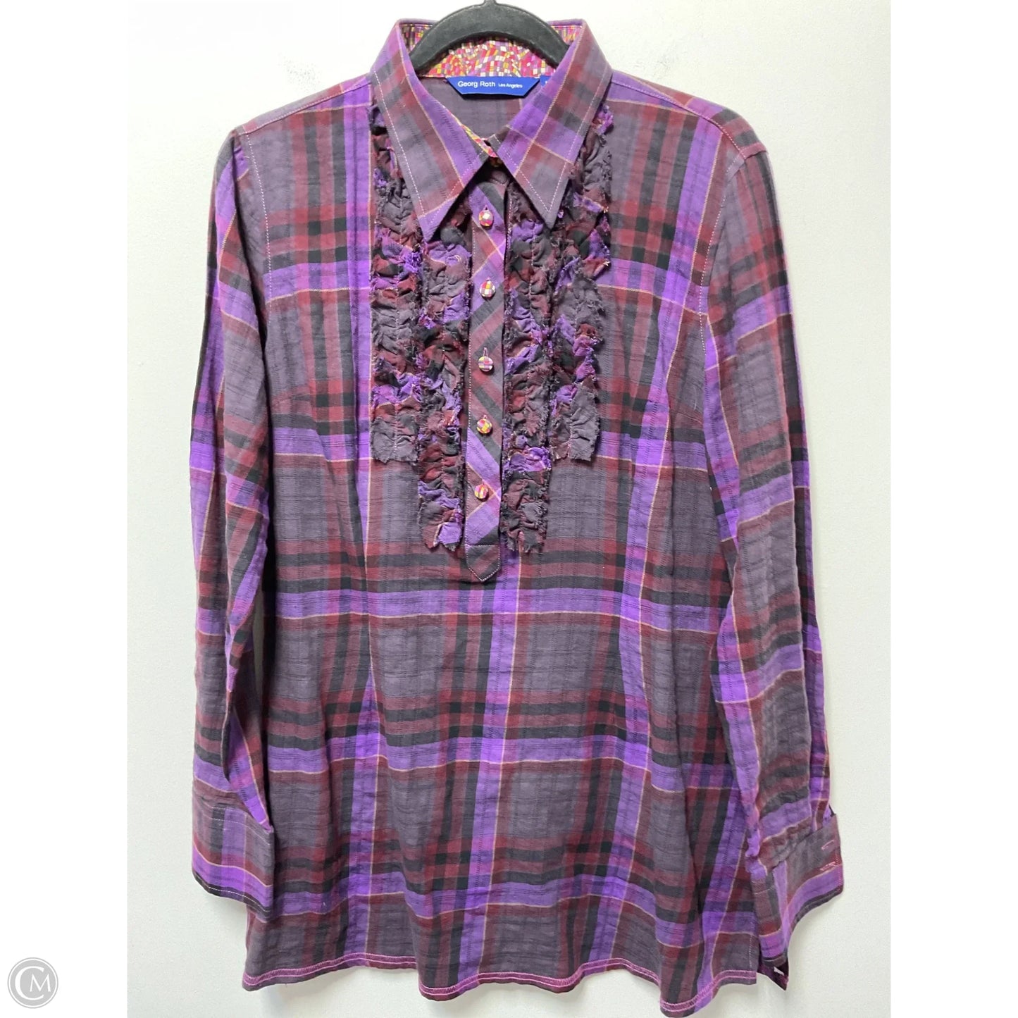 Tunic Long Sleeve By Cmc In Plaid Pattern, Size: L