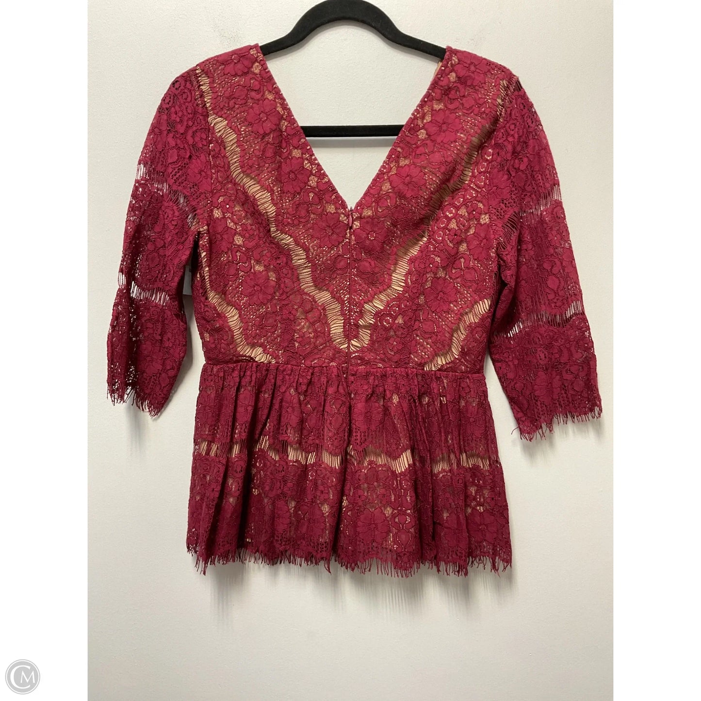 Blouse Short Sleeve By Maeve In Red, Size: S