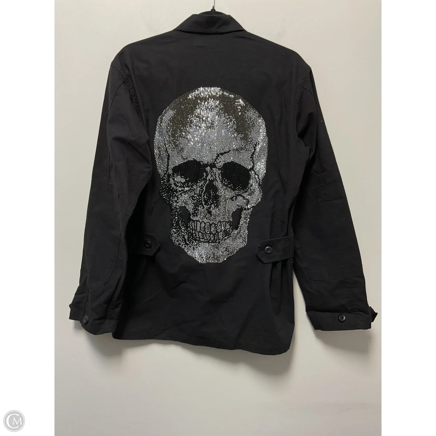 Jacket Shirt By Clothes Mentor In Black, Size: S