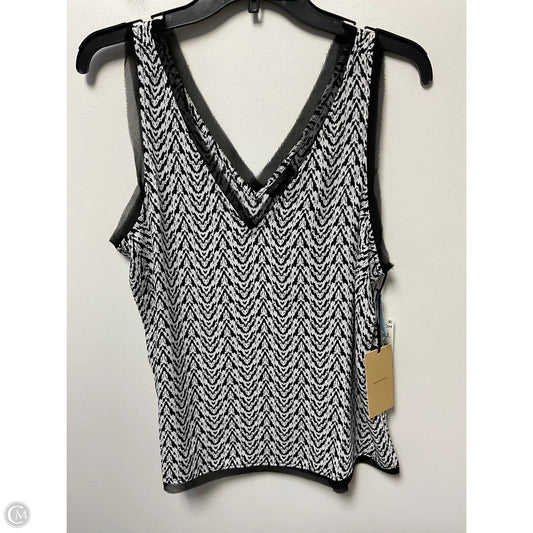 Blouse Sleeveless By Halogen In Black & White, Size: M