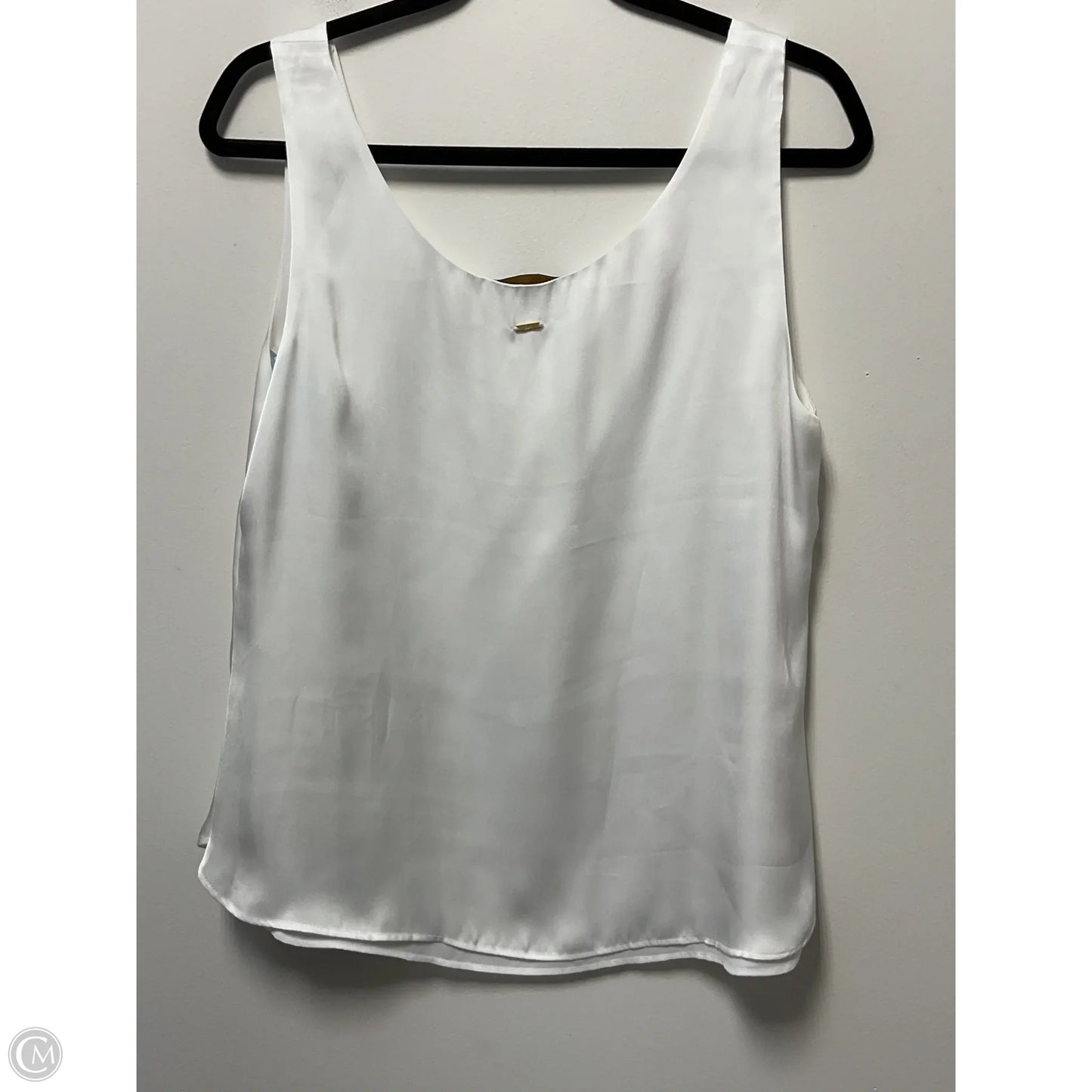 Blouse Sleeveless By Donna Karan In White, Size: M